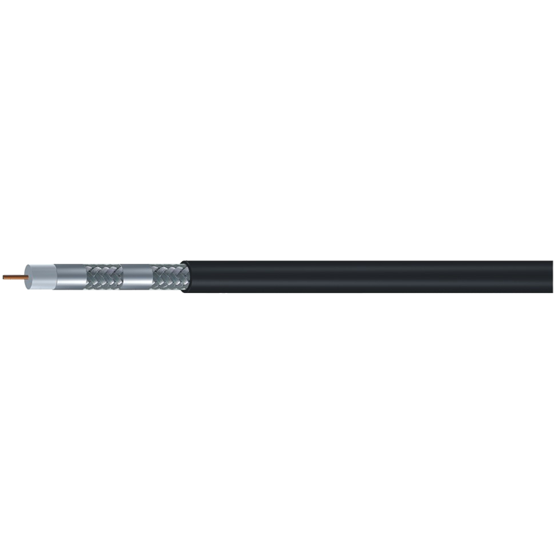 Como a construção do Tri-Shield do cabo coaxial RG59 Tri-Shield 75 ohm melhora a proteção contra a interferência eletromagnética (EMI) e a interferência de radiofrequência (RFI)?